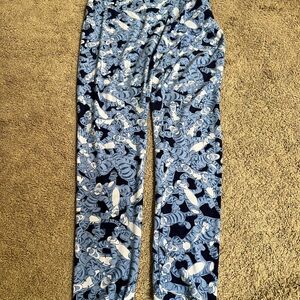 LuLaRoe Navy and Light Blue Patterned Garment